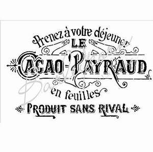 Cacao Payraud Stencil - Large