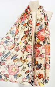 The Villa Collection I Bright Floral Scarf