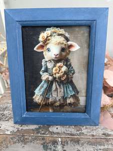Miss Sheep blue frame
