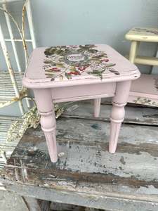 Pm Vintage Finds: Small wooden table with French wording