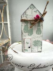 Handmade Houses Green series Bunny print