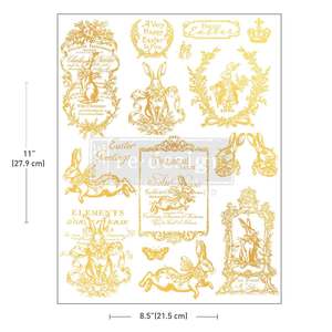 H2O transfer Gold Gilded Spring 1 sheet Redesign with Prima
