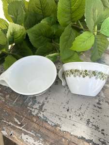 Corelle Ware sage stripe cups x 2