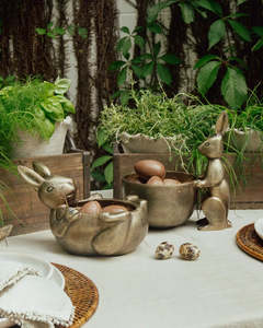 French Country Rabbit Sweets bowl lying down