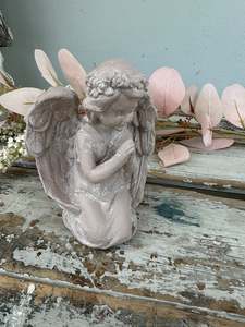 Damask Pink Praying Statue