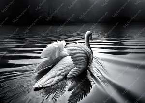 Tissue And Fibre Decoupage Papers: Swan Away Mulberry Decoupage Paper