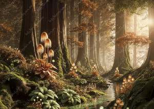 Tissue And Fibre Decoupage Papers: Mystic Forest Mulberry Decoupage Paper