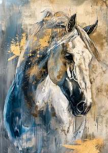 Palladium Horse Mulberry Decoupage Paper