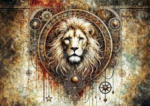 Tissue And Fibre Decoupage Papers: Celestial Roar Mulberry Decoupage Paper