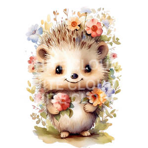 Hedgehog pastel White Cloud Transfer