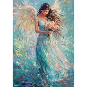 Redesign Decoupage Papers: Seraphina in Sapphire A3 Fiber Decoupage Paper 1 sheet