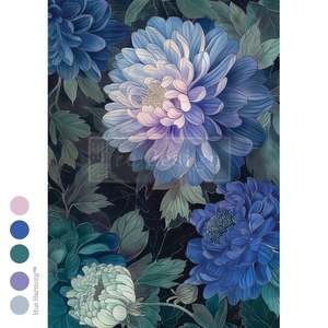 Moonlit Periwinkle A3 Fiber Decoupage Paper 1 sheet