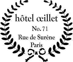Hotel Oeillet Wreath Stencil