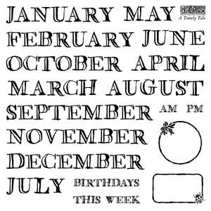 Iod Stamps: A Timely Tale IOD Mini Stamp 4 sheets