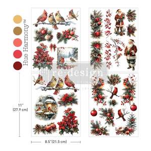 Redesign with Prima transfer middy Feathered Noel