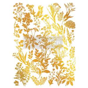 Redesign GOLD Luxe Foliage transfer Large KACHA