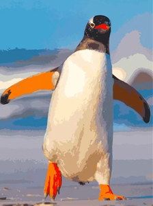 Happy Penguin - Paint by Numbers - Paint My Numbers