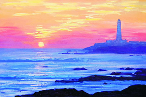 Sunset Lighthouse - Paint by Numbers - Paint My Numbers