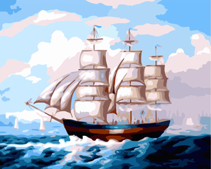 Sailing Ship Paint by Numbers - Paint My Numbers