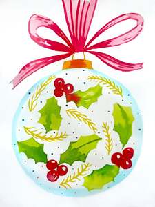 Watercolour And Wine Events: Christmas Bauble | 11/12/2025 - Good Union, Cambridge