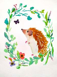 Watercolour And Wine Events: Hedgehog Wreath | 26/03/2026 - Good Union, Cambridge