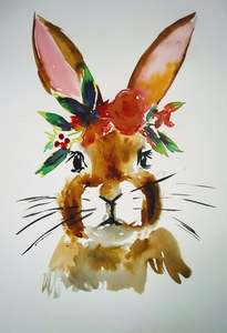 Watercolour And Wine Events: Floral Bunny | 22/04/2026 - Errick's, Dunedin