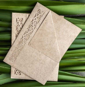 Harakeke Paper Document Folders - A4 Laser cut Kowhaiwhai