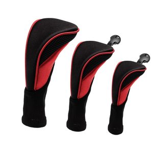Gaming Sports: 3pcs Golf Club Head Covers Set Fairway Woods Headcovers Long Neck