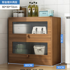 Kitchen: Multi-functional Kitchen Display Storage Cabinet