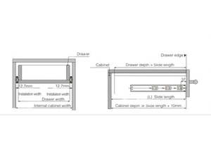 Kitchen: 500mm Drawer Runner Soft Close