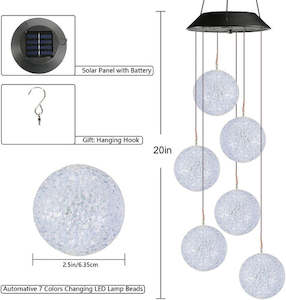 Bathroom Furniture: Solar Wind Chimes Outdoor Garden Light