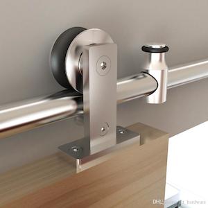 3.66M Double Door Stainless Steel Top Mount Sliding Barn Cabinet Door Track Kit