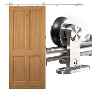 Stainless Steel Barn Door: Stainless Steel Sliding Barn Door Hardware Track Roller Kit 2M