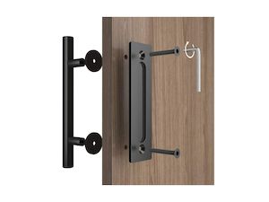 Stainless Steel Barn Door: Barn Door Handle 12” - BLACK