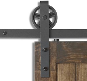 Stainless Steel Barn Door: Barn Door Hardware Large Wheel 1.5 M Sliding Track Black Antique