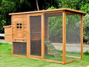 Wooden Chicken Coop with Nesting Box