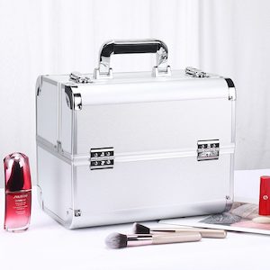 Health Beauty: Makeup Case Cosmetic Silver