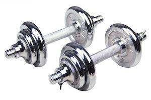 Gaming Sports: 20Kg Cast Iron Dumbbell Barbell Set