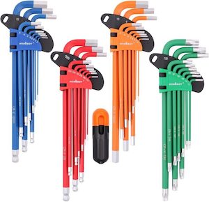 Door Barn: HORUSDY Hex Key Allen Wrench Set SAE Metric Star Long Arm Ball End
