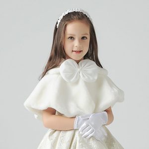 Clothing Fashion: Flower Girls Fur Cape Wedding Clothing Size