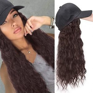 Wigs: Baseball Cap Hair Extensions Wig Hat