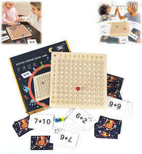 Toys And Games: Wooden Montessori Addition Board Game Math Learning Educational Toys