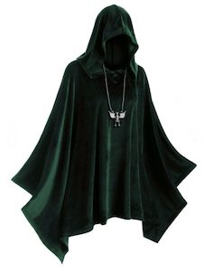 Cape Jacket Velvet Hoodie Poncho Womens Clothing Size 16