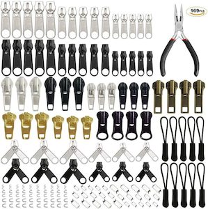 Car Parts Accessories: Fix Zipper Repair Kit Plier Replacement Zip Slider Bags Tent Zippers