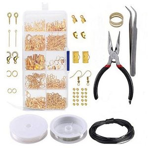 Antiques Collectables 1: Beads Plier Wires Jewellery Making Repair Starter Kit