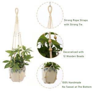 Salt Lamps: Macrame Plant Hanger Cotton Rope Hanging Planter Basket