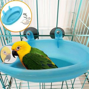 Bird Water Bath Parrot Cage Bowl Bathtub with Mirrors