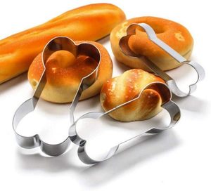 Salt Lamps: 3 x Dog Bone Paw Cookie Cutters Cake Molds Biscuit Cutting Moulds