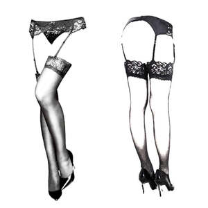 Antiques Collectables 1: Sexy Lingerie Garter Lace Pantyhose Stockings Size 10