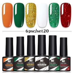 6pcs Gel Nail Polish ManicureUV Soak Off Nail Art Color Kit